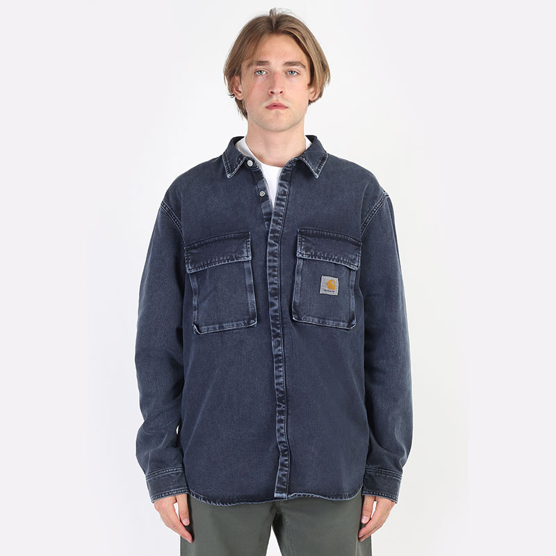 мужская синяя куртка Carhartt WIP Monterey Shirt Jac I030291-dark navy - цена, описание, фото 1